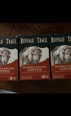 Lot of 3 Buffalo Trace Bourbon Infused Coffee Single Serve Cups 10-Count Boxes